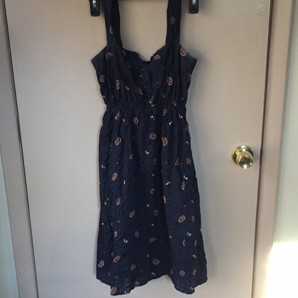 Blue paisley dress WITH POCKETS!